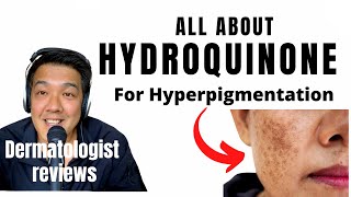 HYDROQUINONE  For Pigmentation Dermatologist Reviews [upl. by Feeney]