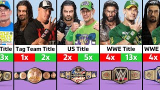 Roman Reigns Vs John Cena WWE Championship Comparison [upl. by Sigler]