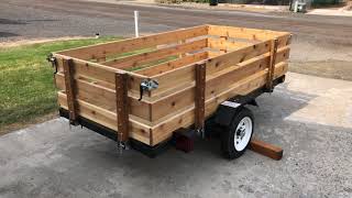 ENCLOSED TRAILER REBUILD NEW SIDING ONE PIECE ROOF INSULATED INTERIOR AND ADDED JACKS AT THE BACK [upl. by Annawahs]