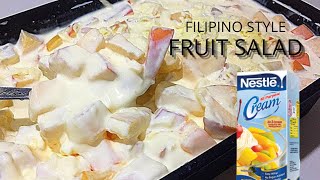 Fruit Salad using Fruit Cocktail  Creamy Fruit Salad Filipino Style [upl. by Wright]