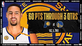 Klay Scores CareerHigh 60 PTS On 11 Dribbles In 3 Quarters  NBATogetherLive Classic Game [upl. by Nasho]