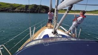 Barafundle bay Sailing Pembrokeshire [upl. by Ainegue250]