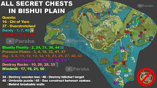 All secret hidden chests in Bishui Plain Genshin Impact [upl. by Keller940]