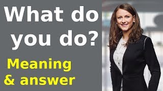 What do you do meaning in Hindi  Learn English speaking  How to answer English question [upl. by Elleinet]