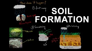 How soil is formed from rocks  Soil formation  Pedogenesis [upl. by Enyale]