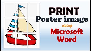 How to print enlarge images into multiple pages using microsoft word for beginners [upl. by Greenwald586]