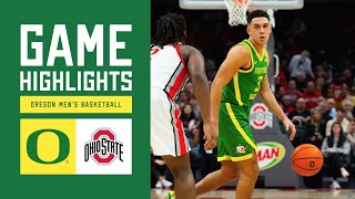 Oregon Mens Basketball at Ohio State  GAME HIGHLIGHTS 2025 [upl. by Wheeler]