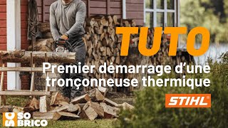 TUTO SOBRICO  Premier démarrage dune tronçonneuse thermique STIHL 💪 [upl. by Laetitia]