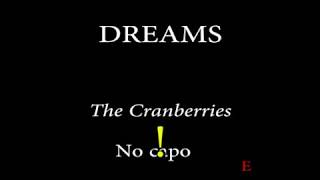 DREAMS  THE CRANBERRIES  Easy Chords and Lyrics [upl. by Wilona]