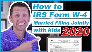 How to fill out IRS form w 4 2020 Married Filing Jointly [upl. by Ajidahk]