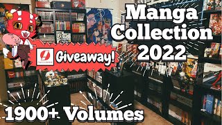 Manga Collection 2022  1900 Volumes  2K Subs Giveaway Sponsored by RightStufAnime CLOSED [upl. by Prentiss]