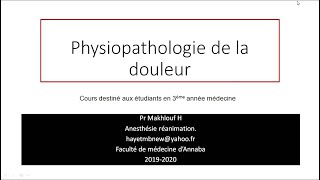 Physiopathologie de la douleur [upl. by Granny]