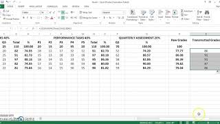 How to compute grades in Microsoft Excel [upl. by Guillemette]