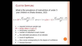 Sample size calculation for crosssectional study [upl. by Sorcha]