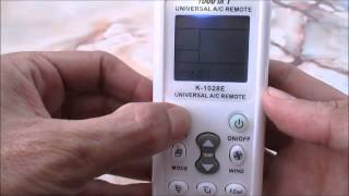 How to set universal Air Con Remote Control replace faulty Remote control [upl. by Rufena404]