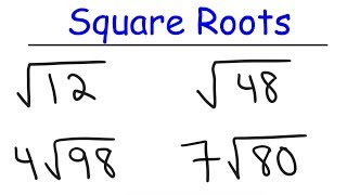 How To Simplify Square Roots [upl. by Alves]