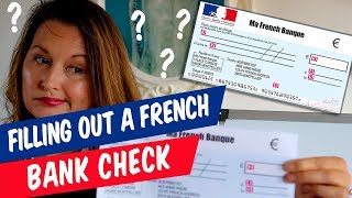 How to fill out a French Bank cheque  check the right way [upl. by Wyon]