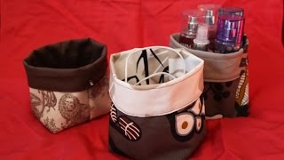 DaIsY´s DIY  ganz einfaches Stoffkörbchen  Utensilo nähen  Tutorial [upl. by Eemiaj]