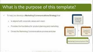 Marketing Communications Plan Template [upl. by Leonteen4]