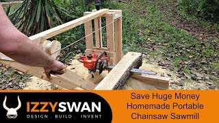 50 Dollar Portable Sawmill  Chainsaw Mill [upl. by Naaman]