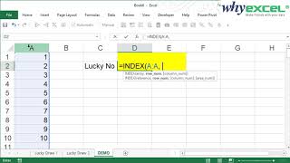 Lucky Draw Number with Excel [upl. by Nwahsuq]