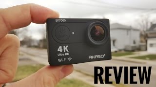 AKASO EK7000 4K Action Camera REVIEW amp Sample Footage [upl. by Yesima538]