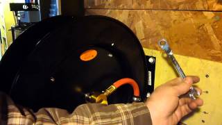 MOUNTING HARBOR FREIGHT AIR HOSE REEL short vid [upl. by Eisned]