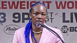 Claressa Shields POST FIGHT PRESS CONFERENCE vs Christina Hammer [upl. by Lerraj]