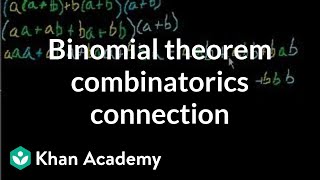 Binomial theorem combinatorics connection  Algebra II  Khan Academy [upl. by Meagher227]