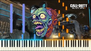 CoD Black Ops 2 Zombies Theme Damned  Piano Synthesia Tutorial [upl. by Ahseiuqal]