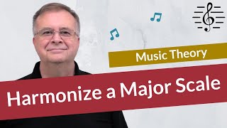 How to Harmonize a Major Scale  Music Theory [upl. by Almap]