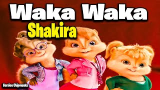 Waka Waka This Time for Africa  Shakira Version Chipmunks  LyricsLetra [upl. by Ollecram]