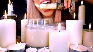 ASMR EATING CANDLES  Edible Prank Soft Eating Sounds 먹방 [upl. by Flan]