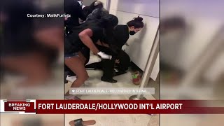 Video captures violent scene at Fort Lauderdale airport [upl. by Anifad]