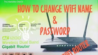 how to change wifi name and password tplink ac1200 unifi router [upl. by Irahs463]