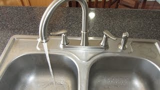 INSTALLING A KITCHEN FAUCET  HOW TO [upl. by Noman]