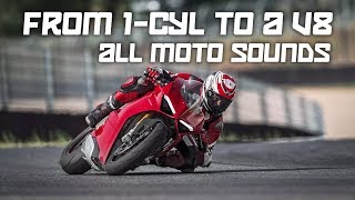 All Motorcycle Engine Sounds from 1cylinder to a V8 [upl. by Burns]