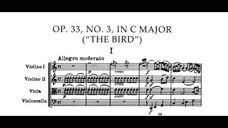 Haydn Quartet in C Op 33 No 3 quotThe Birdquot Score [upl. by Nedyah]