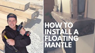 How To Install a Floating Mantle  Floating Shelf [upl. by Nedap]