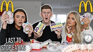 Last to STOP Eating MCDONALDS Wins £100  Challenge [upl. by Nuawtna]