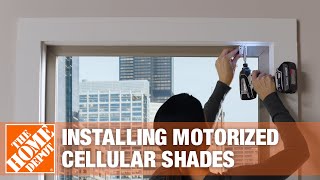 How to Install Motorized Shades  The Home Depot [upl. by Edmea840]