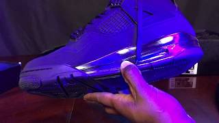 Air Jordan Retro Black Cat 4 real and fake review Black light test [upl. by Krenek892]