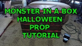 DIY Monster in a Box Halloween Prop Tutorial [upl. by Christalle]