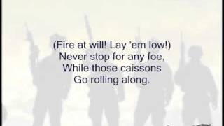 The Caisson Song Original US Army Song  Singalong with Lyrics [upl. by Peppi]