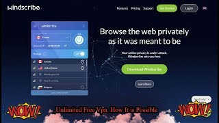 Windscribe free vpn  How To Use Free Internet On PC Or Laptop Using VPN Windscribe  SumonDoherty [upl. by Evod]