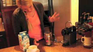 Nespresso Aeroccino Plus Frother Review Frothing Almond Milk [upl. by Wolbrom358]