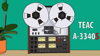 Teac Reel to reel tape Recorder A3340 HOW TO 4 TRACK Multitrack [upl. by Aiselad140]