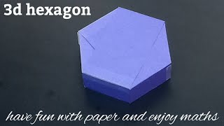 Hexagonal prism । 3d hexagon using paper [upl. by Berke737]