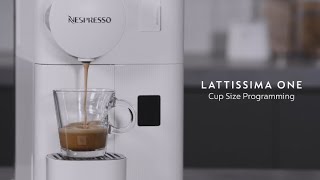 Nespresso Lattissima One  Cup Size Programming [upl. by Hcra]