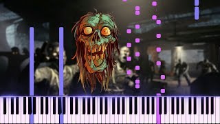 CoD Black Ops 1 Zombies Theme Damned  Piano Synthesia Tutorial [upl. by Anayit475]